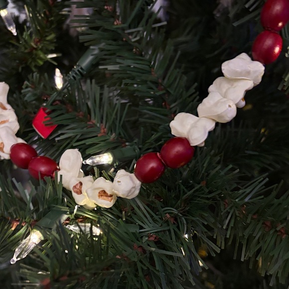 Festive Popcorn and Cranberry Garland - Picture 2 of 2
